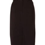 Women’s Flexi Waist A-Line Utility Lined Skirt In Poly/Viscose Stretch Twill