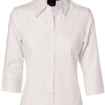 Ladies’ 3/4 Sleeve Stretch Stripe Shirt