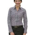 Women’s Gingham Check Roll-Up L/S Shirt