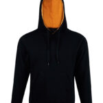 Adult’s Close Front Contrast Fleecy Hoodie