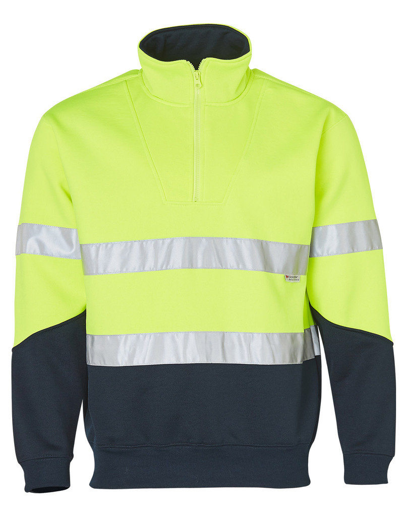 Hi-Vis L/S Fleecy Collar Sweater 3m Tapes