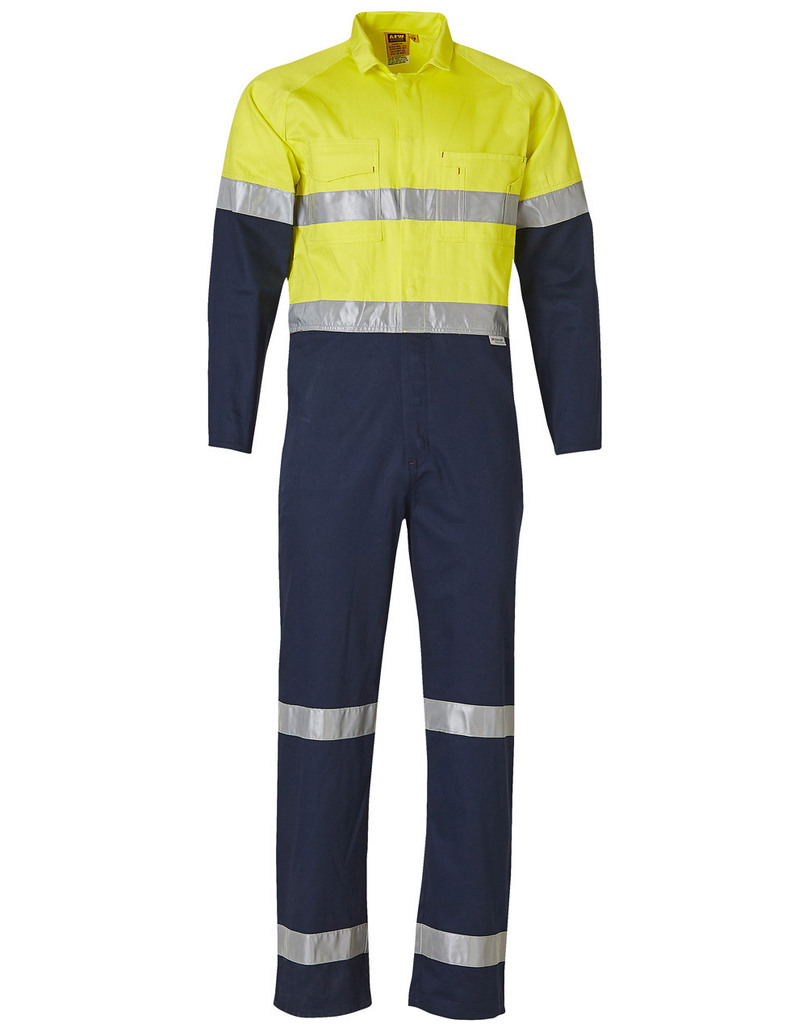 Hi-Vis Men’s Light Weight Cotton Coverall With 3m Tape-Regular