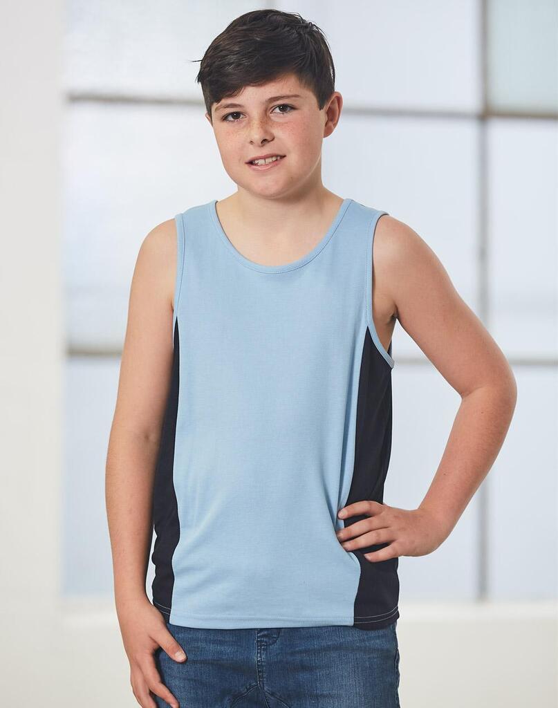 Kid’s Truedry Contrast Mesh Singlet