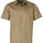 Cotton Drill Short Sleeve Work Shirt