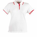 Ladies Contrast Pique Short Sleeve Polo