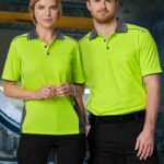 Hi-Vis Bamboo Charcoal Vented S/S Polo