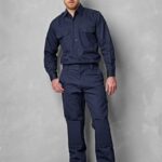 Cotton Drill Cargo Pants With Knee Pads