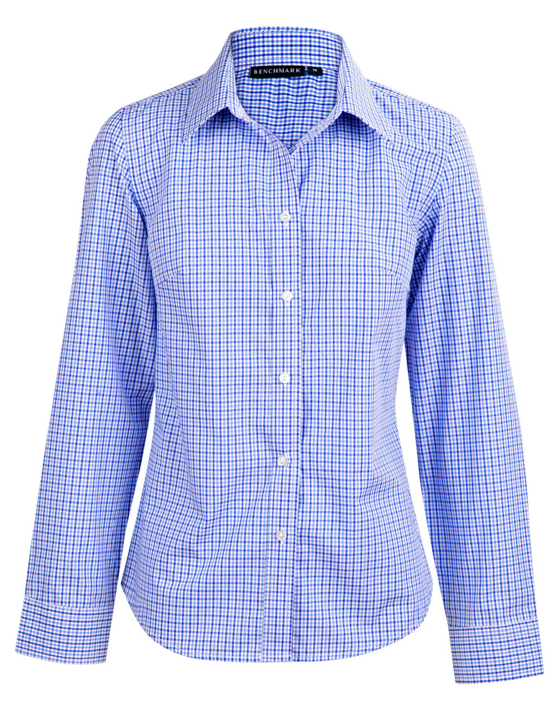 Ladies’ Two Tone Check L/S Shirt