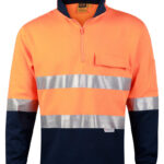 Hi-Vis Two Tone Cotton Fleecy Sweat With 3m Tapes