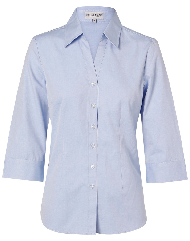 Women’s Cvc Oxford 3/4 Sleeve Shirt