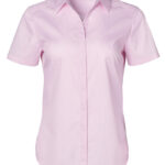Ladies’ Dobby Striped Taped S/S Shirt