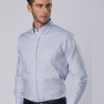 Men’s Dot Contrast Long Sleeve Shirt