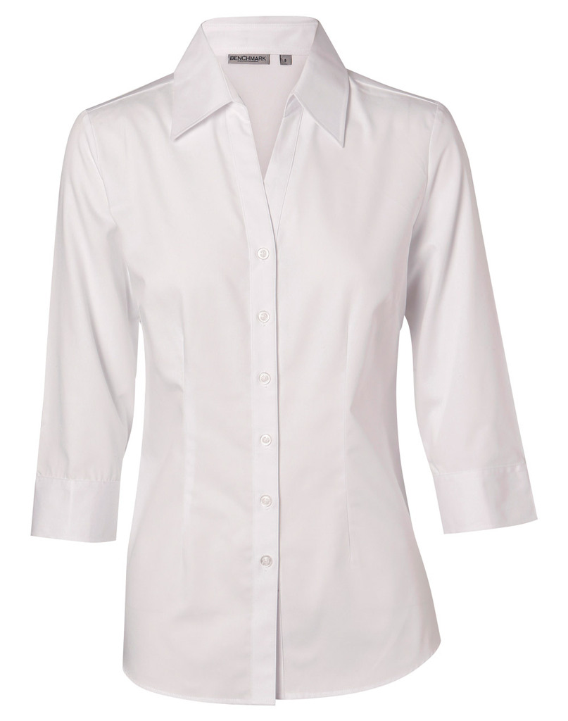 Women’s Cvc Oxford 3/4 Sleeve Shirt