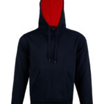 Adult’s Close Front Contrast Fleecy Hoodie