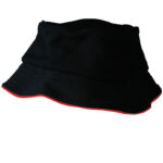 Pique mesh with sandwich trim bucket hat