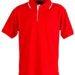 Mens S/L Pique Polo Contrast