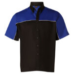 Men’s Tri-Color Poly/Cotton Twill Shirt White Piping