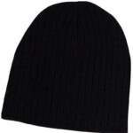 Acrylic Knit Beanie With Cable Row Feature