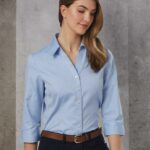 Women’s Cvc Oxford 3/4 Sleeve Shirt