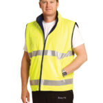 Hi-Vis Reversible Mandarine Collar Safety Vest With 3m Tapes