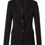 Women’s Two Buttons Mid Length Jacket In Poly/Viscose Stretch