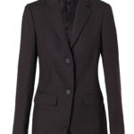 Women’s Two Buttons Mid Length Jacket In Poly/Viscose Stretch
