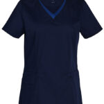 Ladies’ Contrast Colour S/S Scrub Top