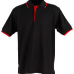 Mens S/L Pique Polo Contrast
