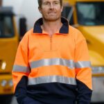 Hi-Vis L/S Fleecy Collar Sweater 3m Tapes