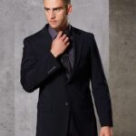Men’s Two Buttons Jacket In Wool Stretch
