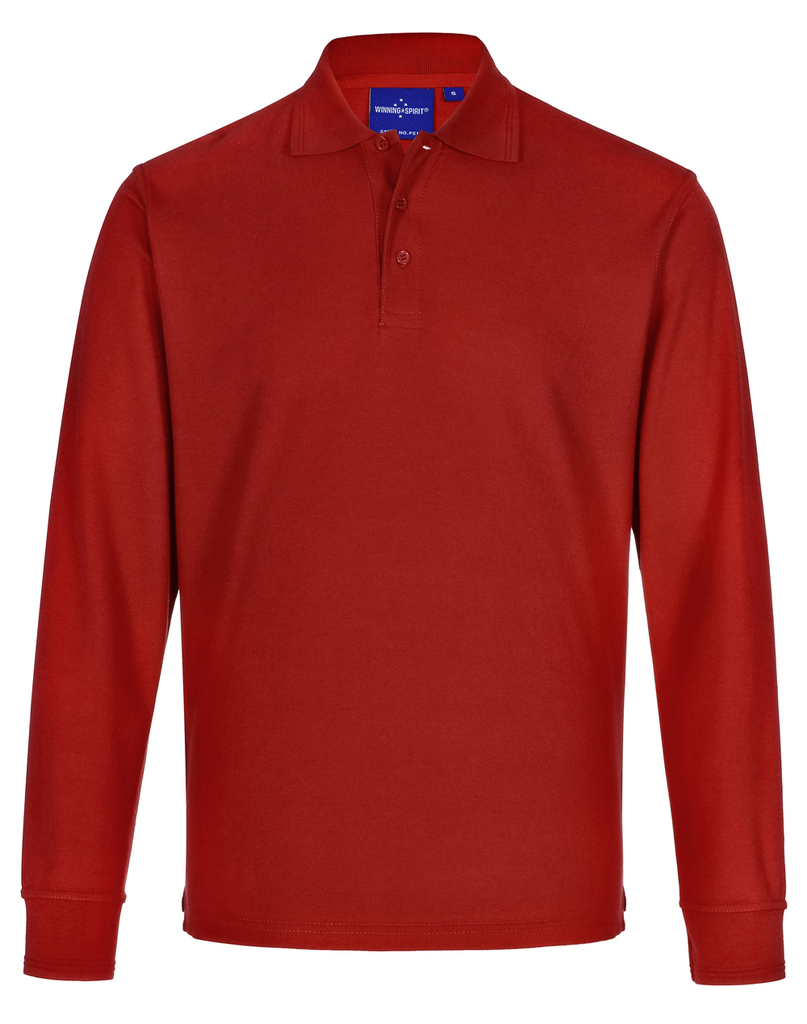 Adults’ 240gsm Poly/Cotton Pique L/S Polo