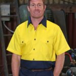 Hi-Vis Two Tone S/S Cotton Work Shirt