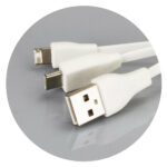 Bamboo Charging Cable Key Ring – Rectangle