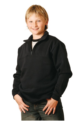 Kid’s 1/2 Zip Collar Fleecy Sweat