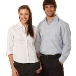 Ladies’ 3/4 Sleeve Stretch Stripe Shirt