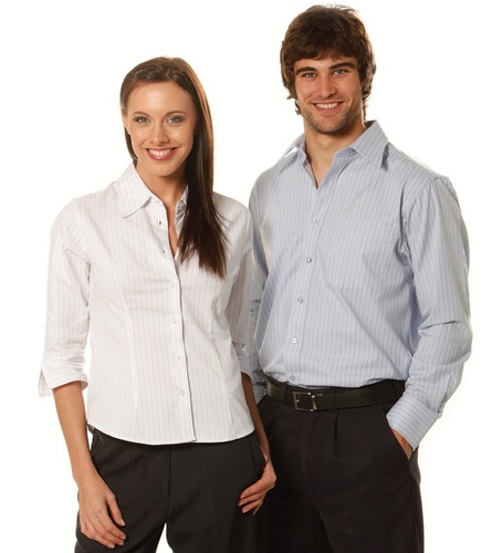Ladies’ 3/4 Sleeve Stretch Stripe Shirt