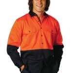 Hi-Vis Cotton Drill Shirt L/S