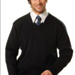 V Neck Wool / Acrylic Knit Jumper