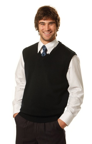 V Neck Wool / Acrylic Knit Vest