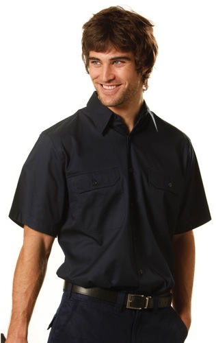 Cotton Drill Short Sleeve Work Shirt