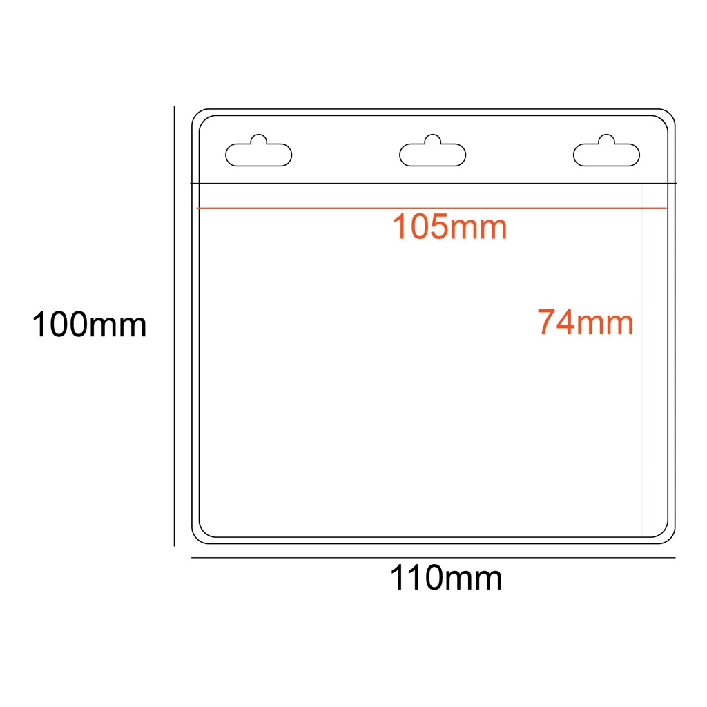 PVC Pocket Holder 105x74mm – 3 Slots
