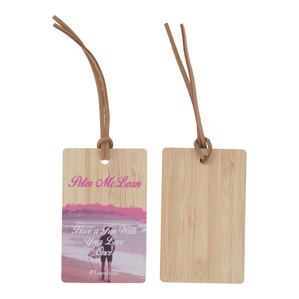 Bamboo Luggage Tag with Hole