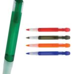Plastic Pen Frosted Barrel And Silicone Grip Tornado