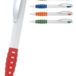 Plastic Pen With Hatched Design Grip Madrid