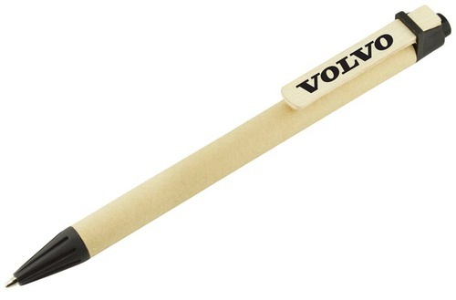 Pen Made From Recycled Paper , Bamboo Clip And Recycled Plastics Material