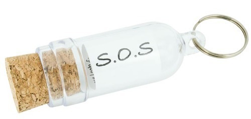 Keyring Message In A Bottle Floating
