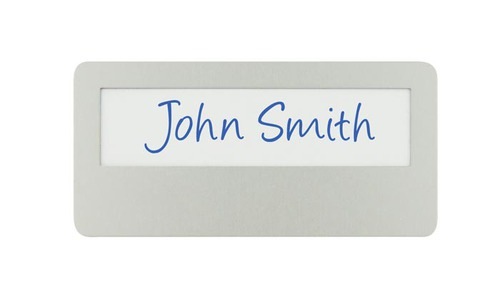 Name Badge Aluminium With Magnet Clip