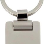 Key Ring Rectangular Rotating Metal