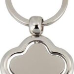 Keyring Rotating Flower Design Metal
