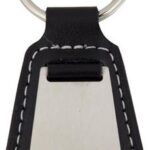 Keyring Imitation Leather With Matt Chrome Inlay Max